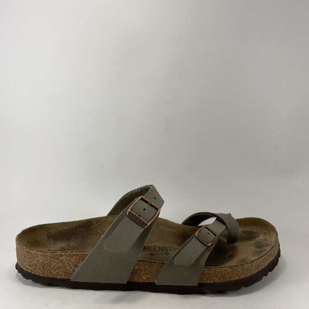 Birkenstock Mayari Taupe Sandals Womens Size 41, 10-10.5 Narrow Toe Loop Buckle